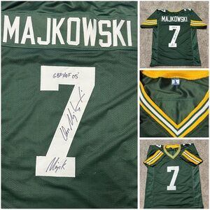 Green Football Jersey with Yellow and White Accents